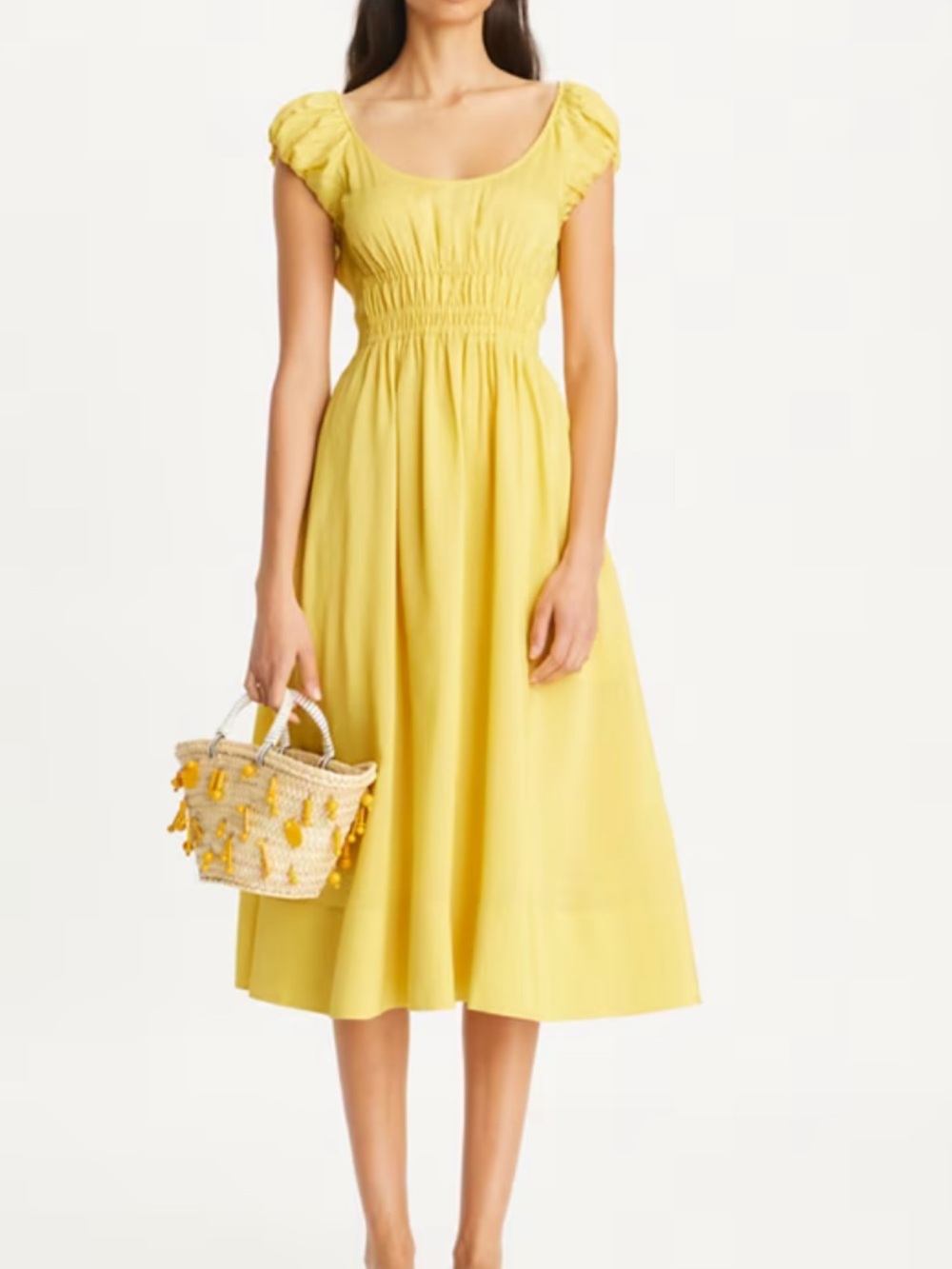 TORY BURCH Yellow Midi Dress - Women